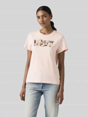 Koszulka z nadrukiem logo, krój regular fit Levi's Różowy