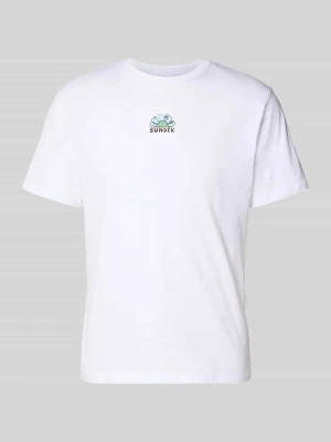 Koszulka z nadrukiem logo, krój regular fit Sundek