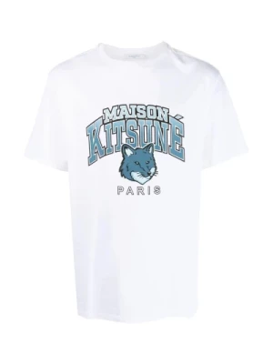 Koszulka z nadrukiem logo Maison Kitsuné