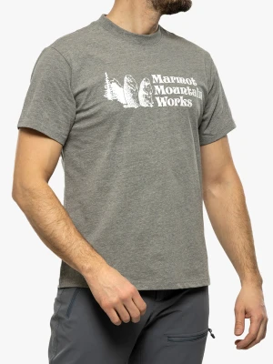 Koszulka z nadrukiem Marmot MMW Heavyweight Tee SS - charcoal heather