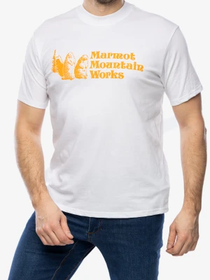 Koszulka z nadrukiem Marmot MMW Tee S/S - white