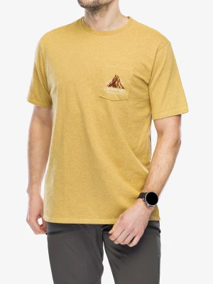 Koszulka z nadrukiem Patagonia Chouinard Crest Pocket Responsibili-Tee - pufferfish gold