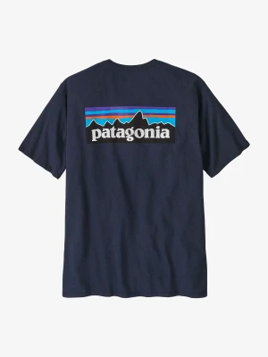 Koszulka z nadrukiem Patagonia P-6 Logo Responsibili-Tee - new navy