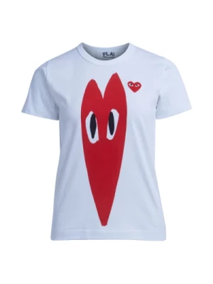 Koszulka z nadrukiem serca dla kobiet Comme des Garçons Play