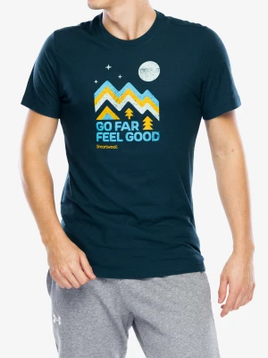 Koszulka z nadrukiem Smartwool Alpine Sky Graphic Short Sleeve Tee Slim Fit - twilight blue