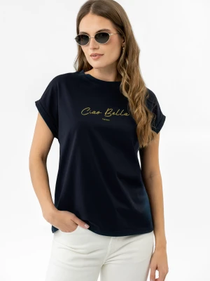 Koszulka z napisem, Comfort Fit, T-CIA Volcano