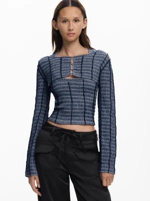 Koszulka z odczepianą teksturą Desigual