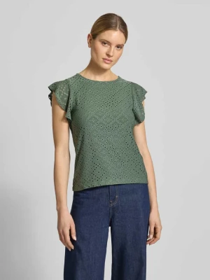 Koszulka z okrągłym dekoltem w kroju regular fit model 'TASSA' Vero Moda
