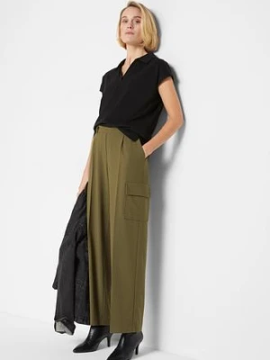 Koszulka z otwartym kołnierzykiem polo bonprix