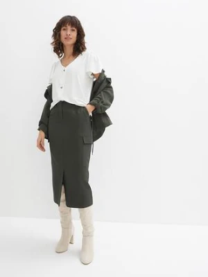 Koszulka z plisą guzikową bonprix