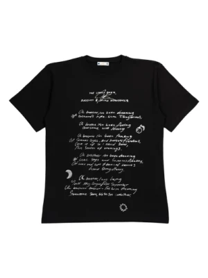 Koszulka z poematem z czarnego bawełny Rassvet