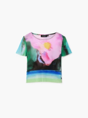 Koszulka z rozmytym krajobrazem Desigual