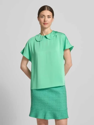 Koszulka z satyny z kołnierzem wykładanym Marc Cain