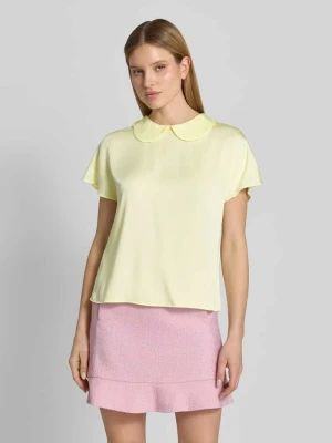 Koszulka z satyny z kołnierzem wykładanym Marc Cain