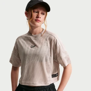 Koszulka z siateczką do tańca dla dużych dzieci (dziewcząt) Nike - Brązowy