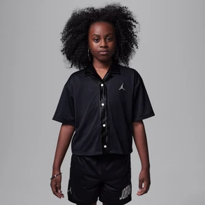Koszulka z siateczki dla dużych dzieci Jumpman Jordan Dri-FIT Training Camp - Czerń