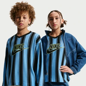Zdjęcie produktu Koszulka z siateczki z długim rękawem dla dużych dzieci Nike Collection - Niebieski
