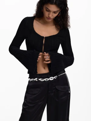 Koszulka z zatrzaskami i wiązaniem Desigual