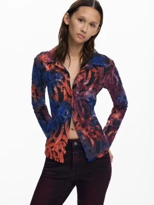 Koszulka zapinana na guziki arty Desigual
