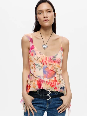 Koszulka zaprojektowana przez mr. christian lacroix Desigual pomarańczowy