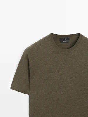 Zdjęcie produktu Koszulka Ze 100% Bawełny - Zielony - - Massimo Dutti - Mężczyzna