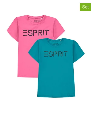 ESPRIT Koszulki (2 szt.) w kolorze jasnoróżowo-miętowym rozmiar: 128