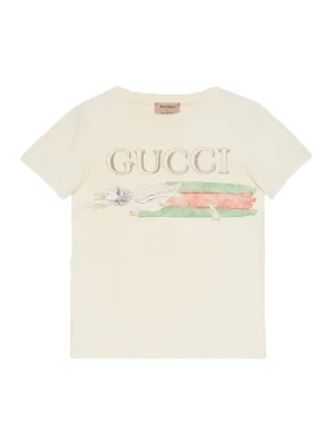 Koszulki i Pola dla Dzieci w Białym Gucci