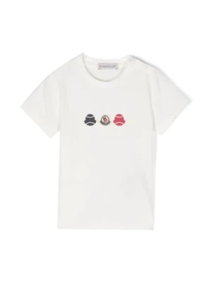 Koszulki i Pola dla Dzieci z Logo Patch Moncler