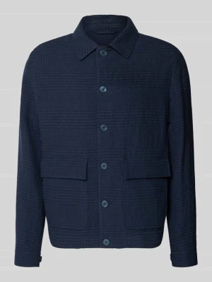 Koszulokurtka o kroju regular fit z mieszanki lnu i bawełny Bugatti