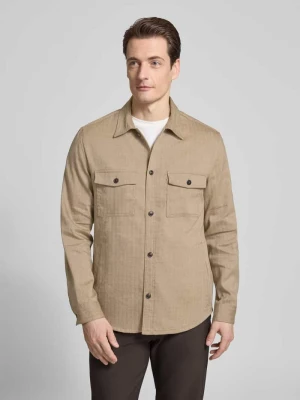 Koszulowa kurtka o kroju regular fit z wpuszczanymi kieszeniami Tiger Of Sweden