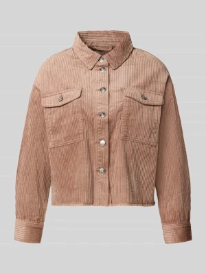 Koszulowa kurtka o luźnym kroju z czystej bawełny model 'MARINA' Only Camel