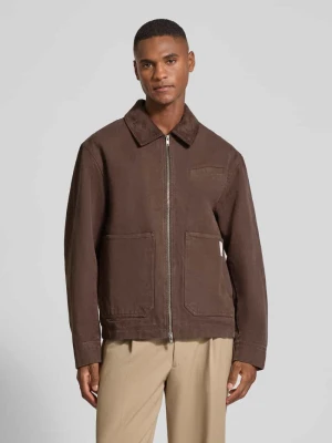 Koszulowa kurtka z zamkiem błyskawicznym dwustronnym Wood Wood