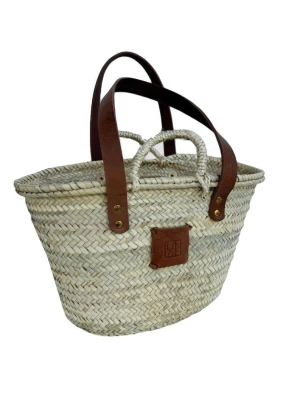 Koszyk z rafii i skóry naturalnej PLAYA 02 LAIF