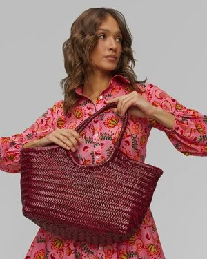 Koszyk ze skóry Dragon Diffusion Nantucket Basket Big bordowy