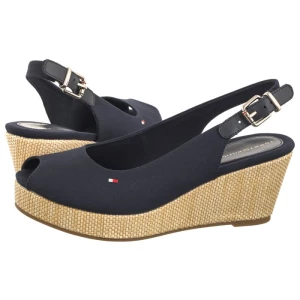 Koturny Iconic Elba Sling Back Wedge FW0FW04788 DW6 Space Blue (TH122-e) Tommy Hilfiger