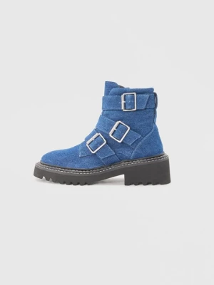 Kowbojki i botki motocyklowe Copenhagen Shoes kolorowy denim