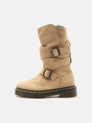 Kowbojki i obuwie motocyklowe Dr. Martens beżowy
