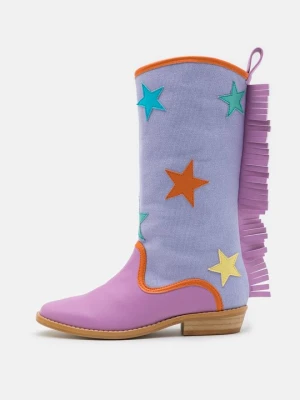 Kowbojki i obuwie motocyklowe Stella McCartney liliowy