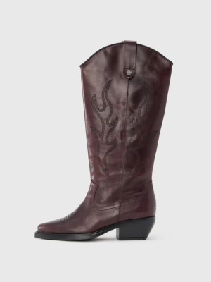 Kowbojki i obuwie motocyklowe Steve Madden bordowy