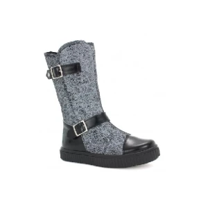 Kozaki Bartek dla dziewcząt czarno szary w 64413w 87k p42386