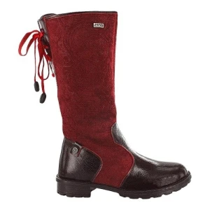 Kozaki Bartek dla dziewcząt bordowy w 37723 0sd p26028