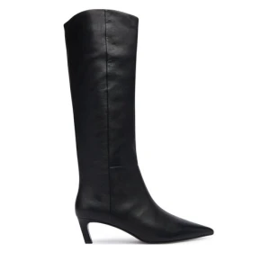 Kozaki Calvin Klein Ess Kitten Heel Long Boots HW0HW02690 Czarny