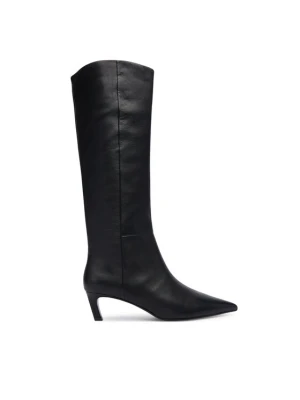 Kozaki Calvin Klein Ess Kitten Heel Long Boots HW0HW02690 Czarny