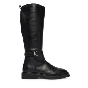 Kozaki Calvin Klein Knee Boot W/ Metal Logo HW0HW02665 Czarny