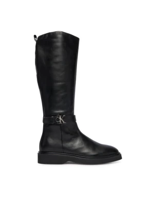 Kozaki Calvin Klein Knee Boot W/ Metal Logo HW0HW02665 Czarny