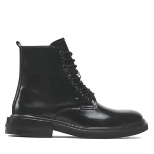 Kozaki Calvin Klein Lace Up Boot Br Lth HM0HM00669 Czarny