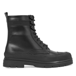 Kozaki Calvin Klein Lace Up Boot High HM0HM01213 Czarny