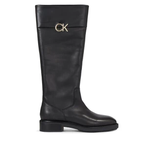 Kozaki Calvin Klein Rubber Sole Knee Boot W/Hw HW0HW01689 Czarny
