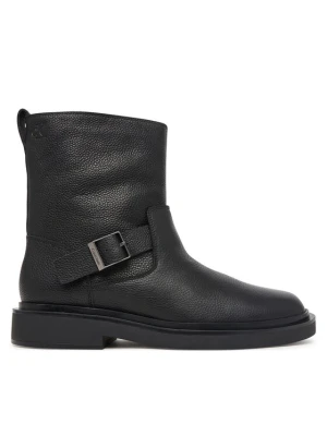 Kozaki Calvin Klein Sq Rubber Boot Buckle Lth HM0HM02353 Czarny