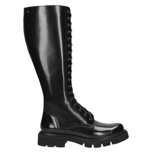 Czarne kozaki biker z lakierowanej skóry florentic 71057-31 Wojas